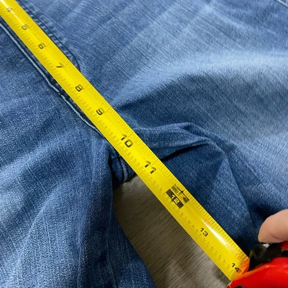 Spanx pull on stretch cropped kick flare jeans XL Petite - Picture 8 of 8